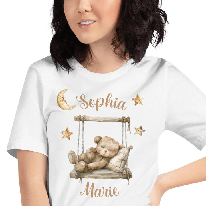 Custom Teddy Bear on Swing T-Shirt - ART-TSH152 - ARTFULANE