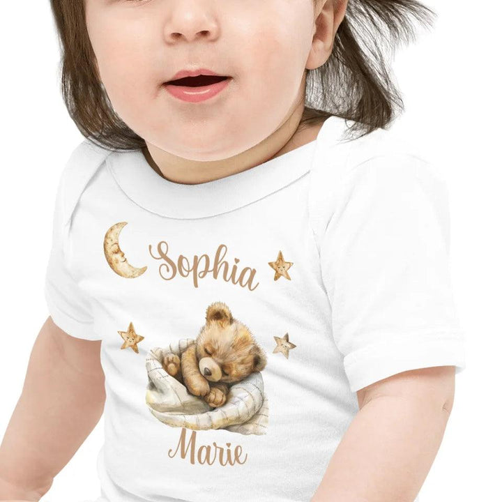 Custom Teddy Bear Sleeping on Blanket T-Shirt - ART-TSH153 - ARTFULANE