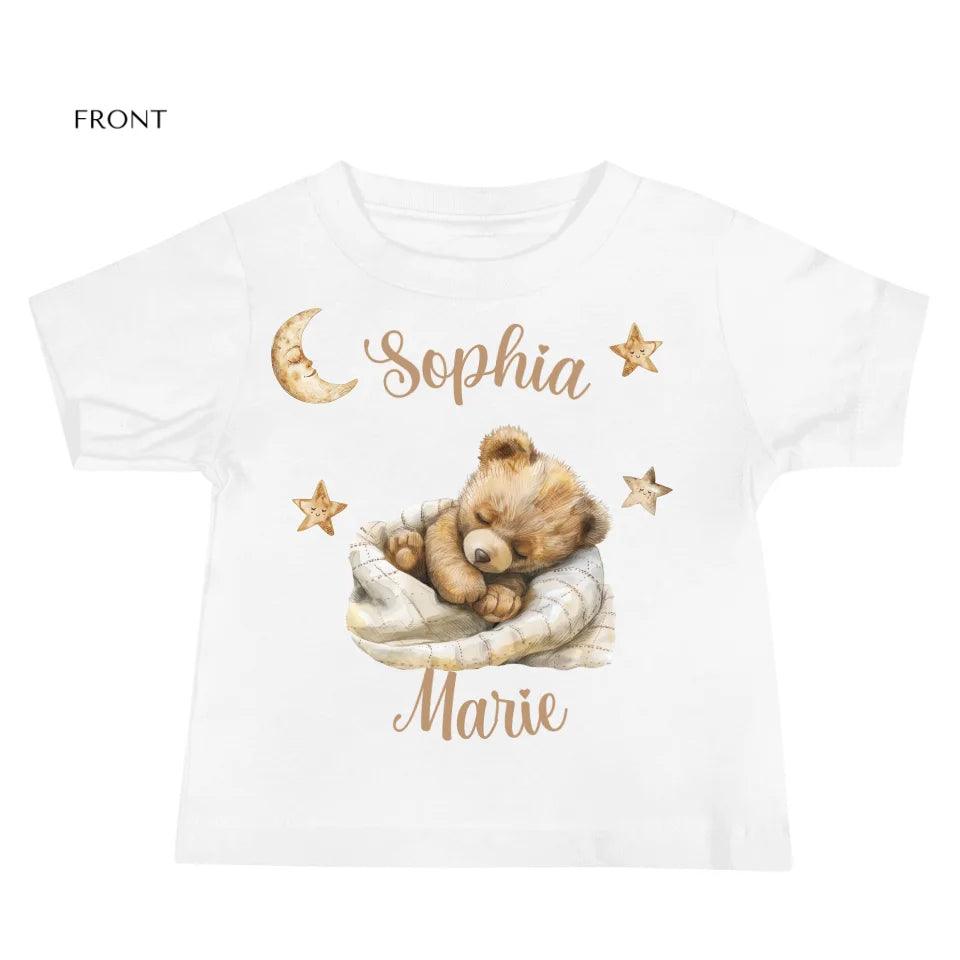 Custom Teddy Bear Sleeping on Blanket T-Shirt - ART-TSH153 - ARTFULANE