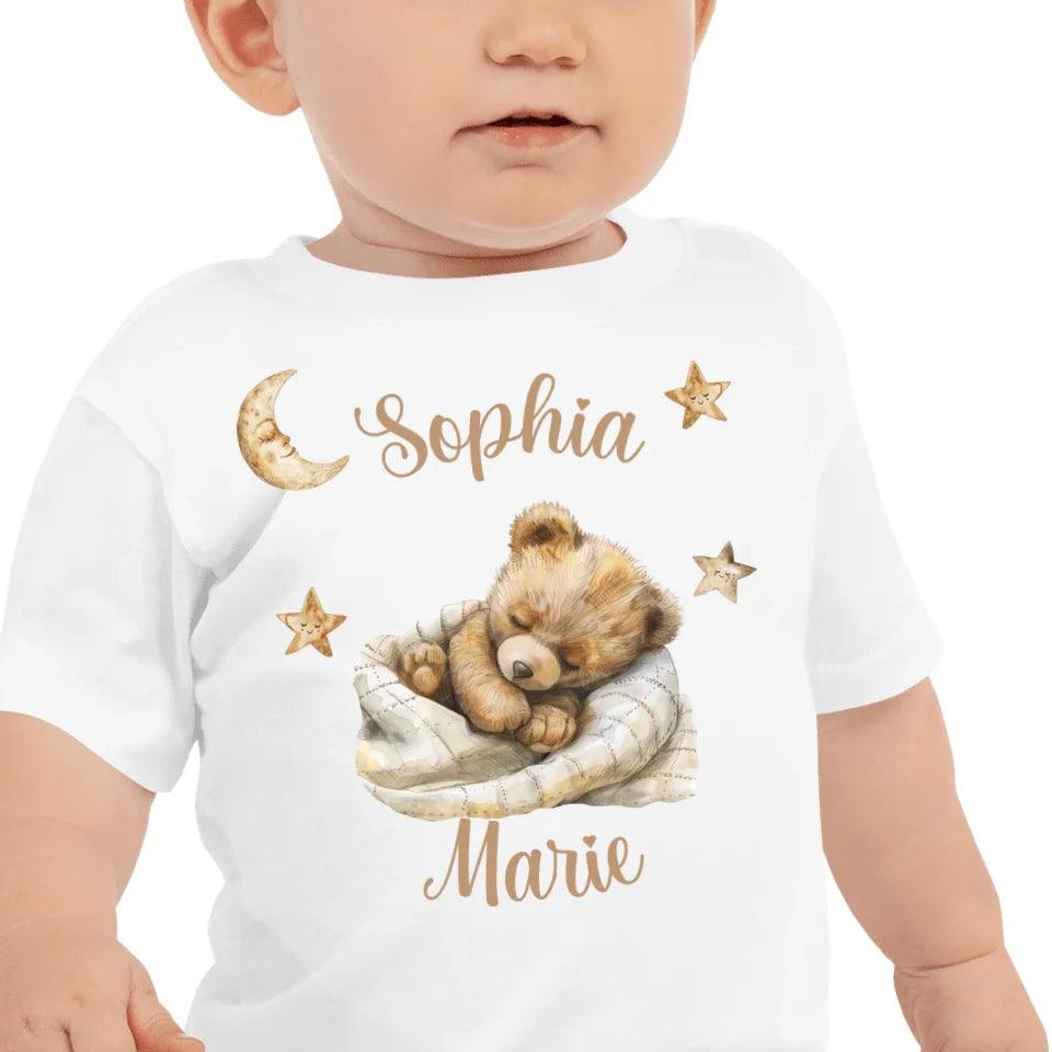 Custom Teddy Bear Sleeping on Blanket T-Shirt - ART-TSH153 - ARTFULANE