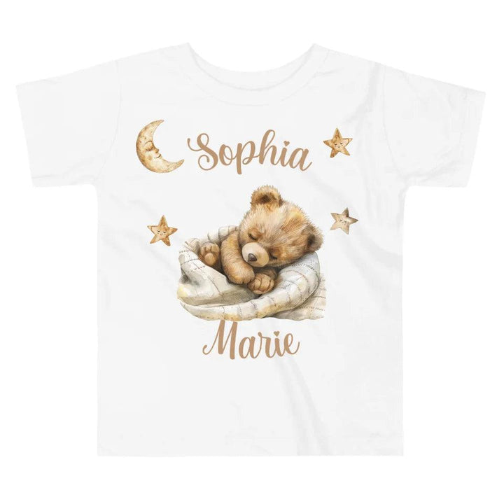 Custom Teddy Bear Sleeping on Blanket T-Shirt - ART-TSH153 - ARTFULANE