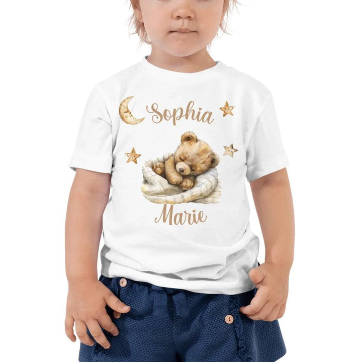 Custom Teddy Bear Sleeping on Blanket T-Shirt - ART-TSH153 - ARTFULANE