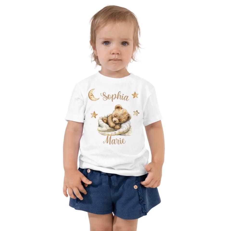 Custom Teddy Bear Sleeping on Blanket T-Shirt - ART-TSH153 - ARTFULANE