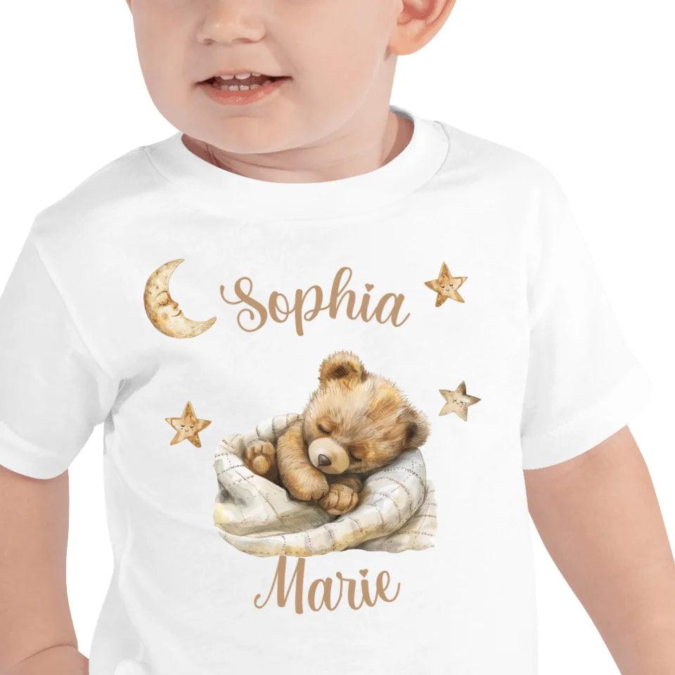 Custom Teddy Bear Sleeping on Blanket T-Shirt - ART-TSH153 - ARTFULANE