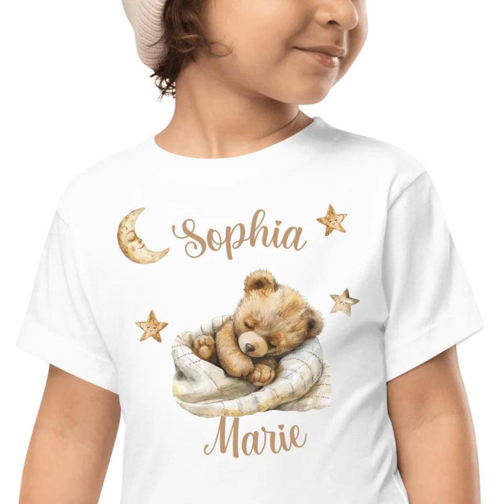 Custom Teddy Bear Sleeping on Blanket T-Shirt - ART-TSH153 - ARTFULANE