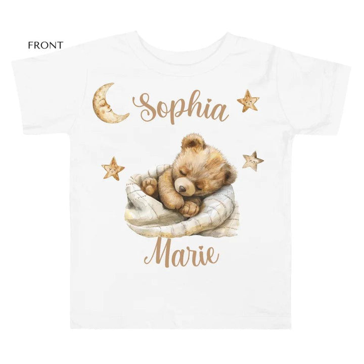 Custom Teddy Bear Sleeping on Blanket T-Shirt - ART-TSH153 - ARTFULANE