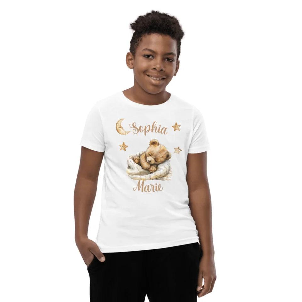 Custom Teddy Bear Sleeping on Blanket T-Shirt - ART-TSH153 - ARTFULANE