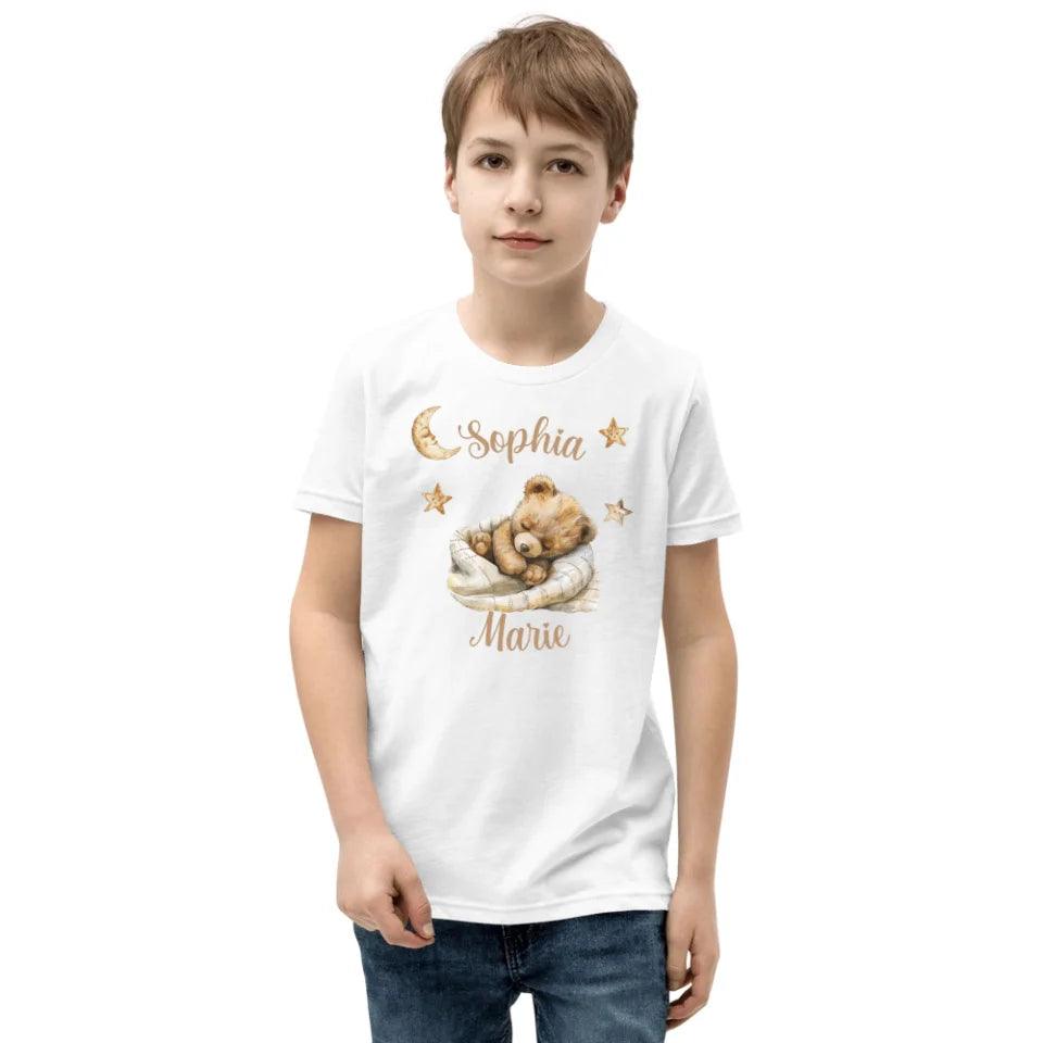 Custom Teddy Bear Sleeping on Blanket T-Shirt - ART-TSH153 - ARTFULANE