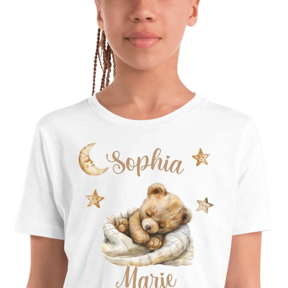 Custom Teddy Bear Sleeping on Blanket T-Shirt - ART-TSH153 - ARTFULANE