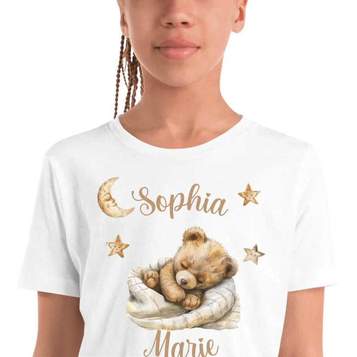 Custom Teddy Bear Sleeping on Blanket T-Shirt - ART-TSH153 - ARTFULANE