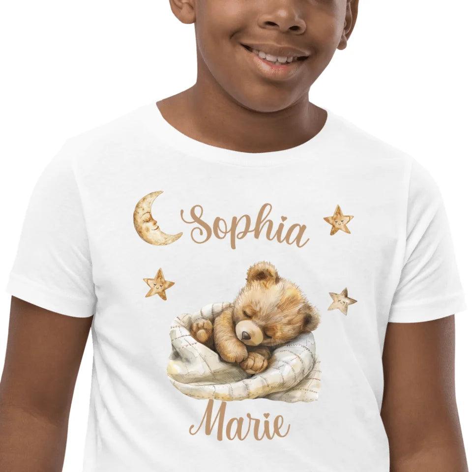 Custom Teddy Bear Sleeping on Blanket T-Shirt - ART-TSH153 - ARTFULANE