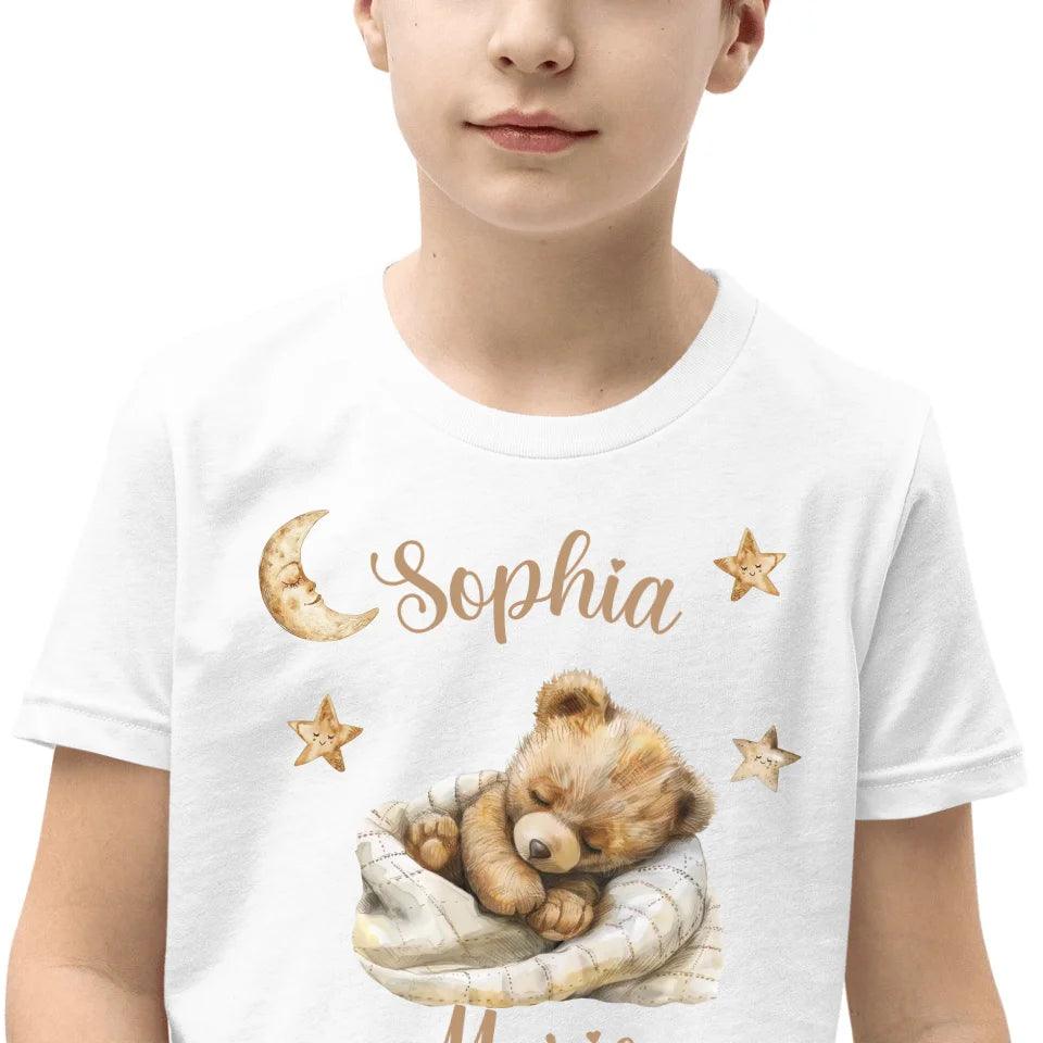 Custom Teddy Bear Sleeping on Blanket T-Shirt - ART-TSH153 - ARTFULANE