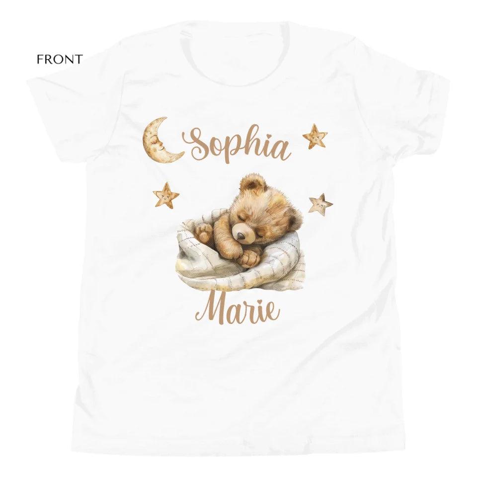 Custom Teddy Bear Sleeping on Blanket T-Shirt - ART-TSH153 - ARTFULANE