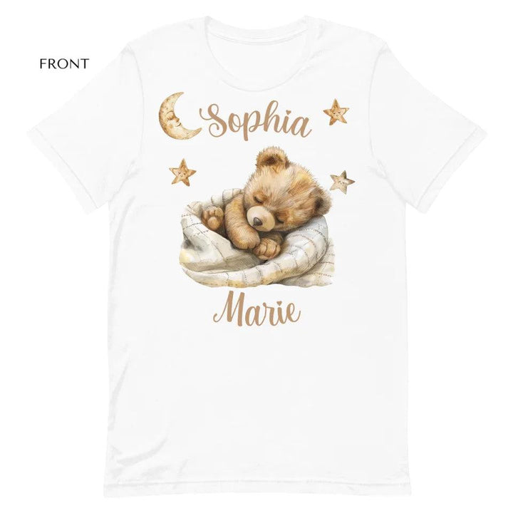 Custom Teddy Bear Sleeping on Blanket T-Shirt - ART-TSH153 - ARTFULANE