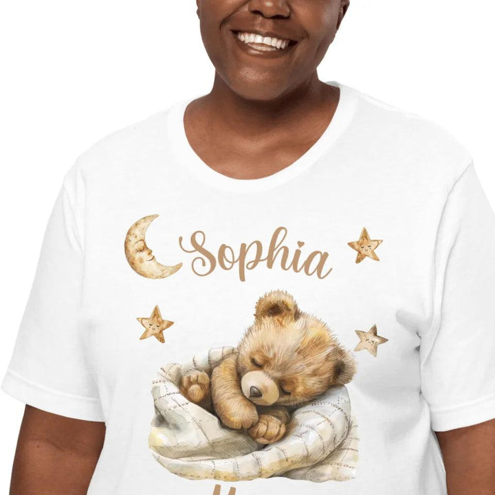 Custom Teddy Bear Sleeping on Blanket T-Shirt - ART-TSH153 - ARTFULANE