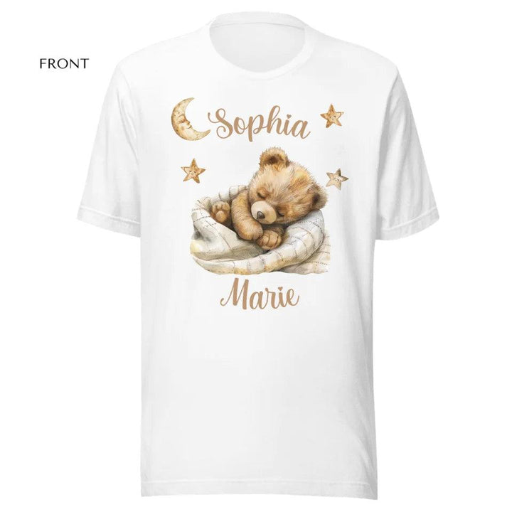 Custom Teddy Bear Sleeping on Blanket T-Shirt - ART-TSH153 - ARTFULANE