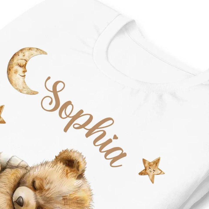 Custom Teddy Bear Sleeping on Blanket T-Shirt - ART-TSH153 - ARTFULANE