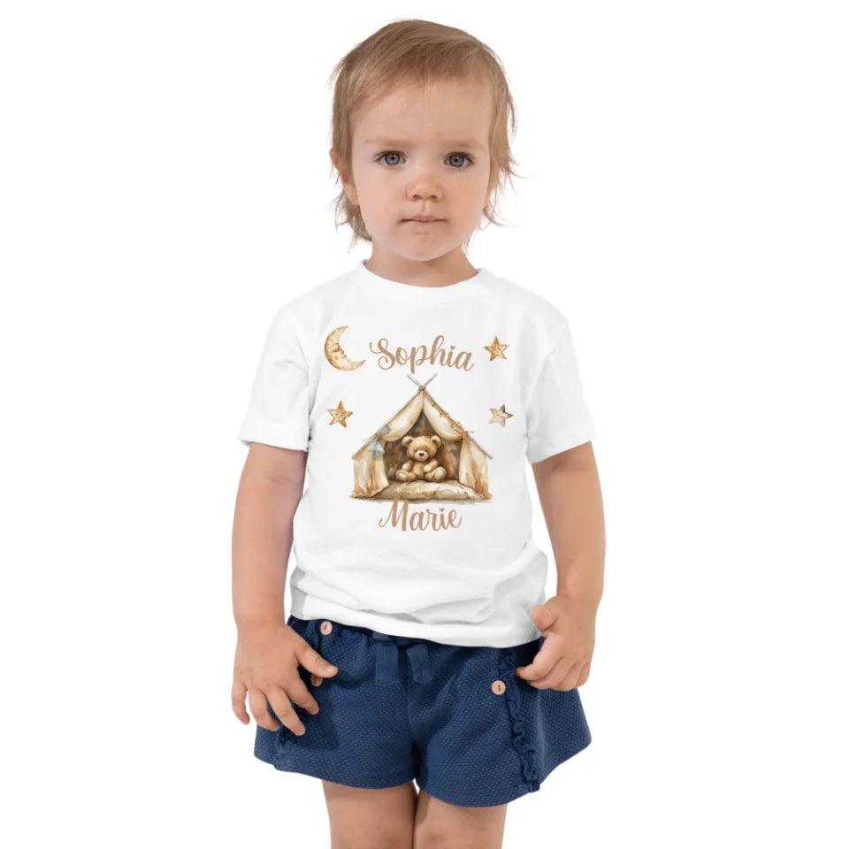 Custom Teddy Bear in Tent T-Shirt - ART-TSH154 - ARTFULANE