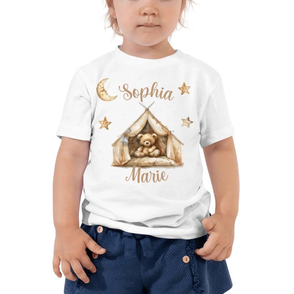 Custom Teddy Bear in Tent T-Shirt - ART-TSH154 - ARTFULANE