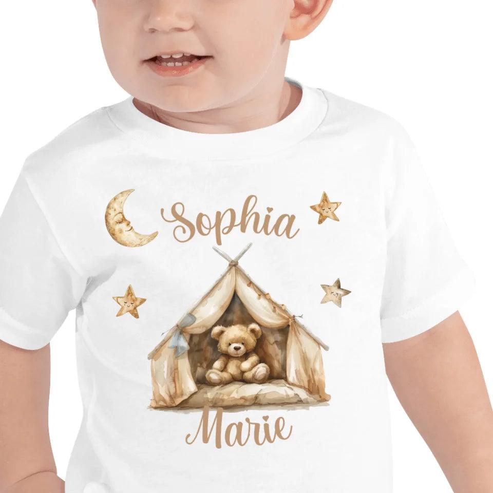 Custom Teddy Bear in Tent T-Shirt - ART-TSH154 - ARTFULANE