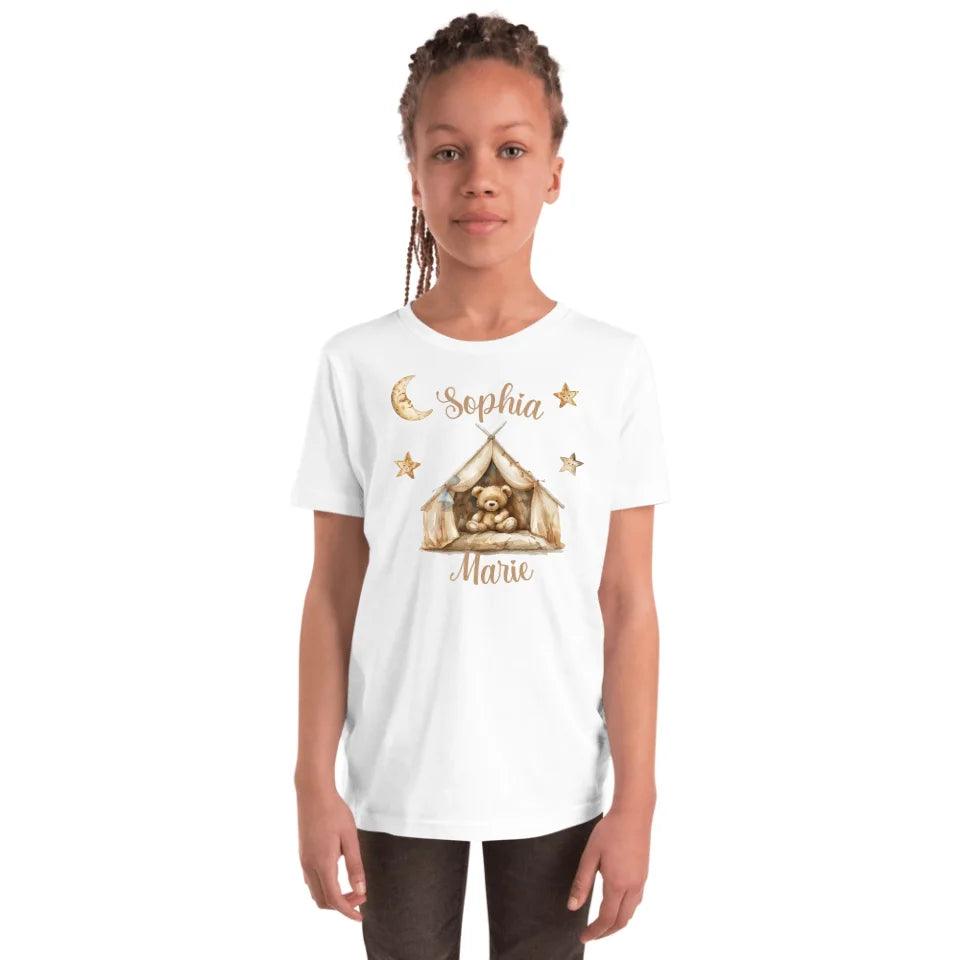 Custom Teddy Bear in Tent T-Shirt - ART-TSH154 - ARTFULANE