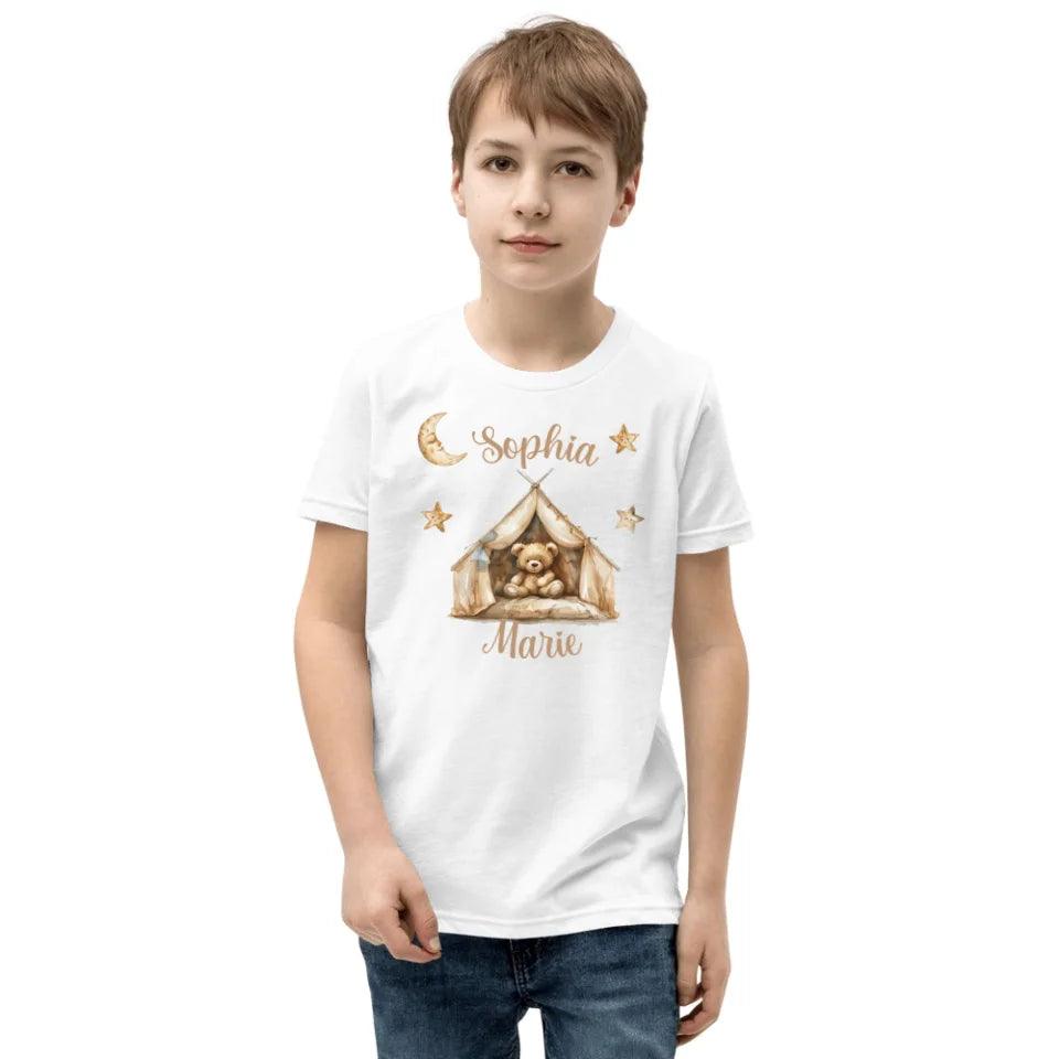 Custom Teddy Bear in Tent T-Shirt - ART-TSH154 - ARTFULANE