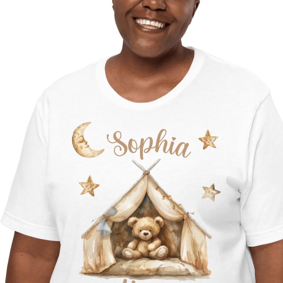 Custom Teddy Bear in Tent T-Shirt - ART-TSH154 - ARTFULANE