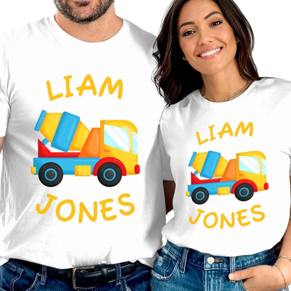 Custom Construction Trucks T-Shirt - ART-TSH156 - ARTFULANE