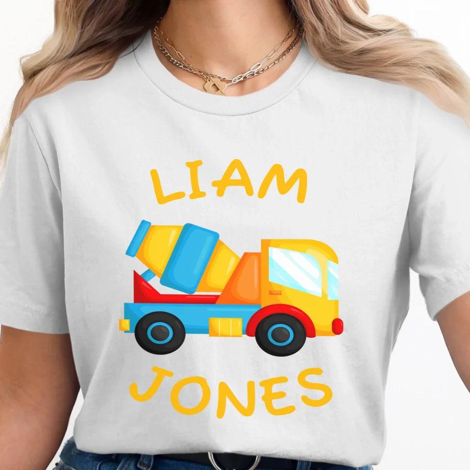 Custom Construction Trucks T-Shirt - ART-TSH156 - ARTFULANE