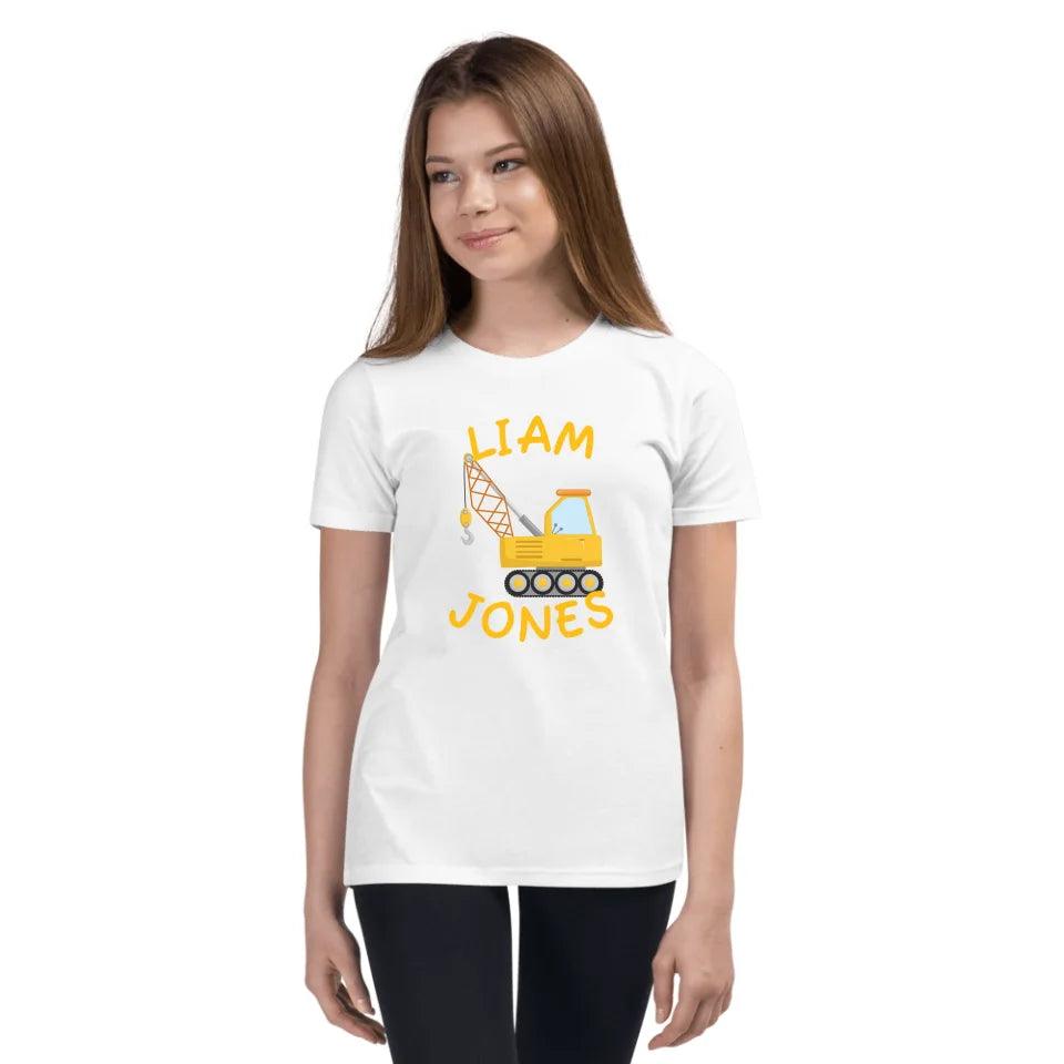 Custom Yellow Construction Trucks T-Shirt - ART-TSH159 - ARTFULANE