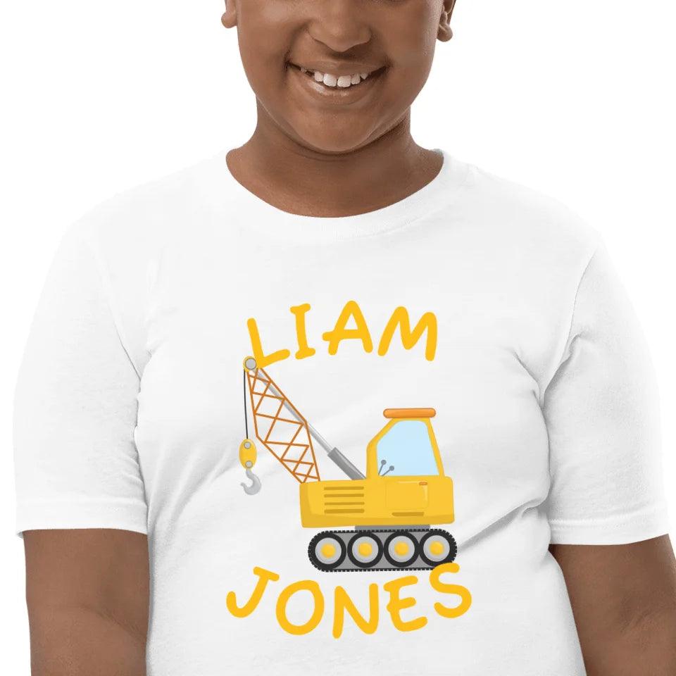 Custom Yellow Construction Trucks T-Shirt - ART-TSH159 - ARTFULANE