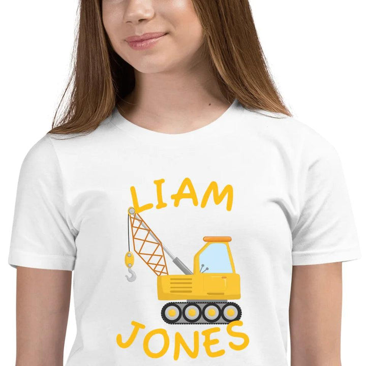 Custom Yellow Construction Trucks T-Shirt - ART-TSH159 - ARTFULANE