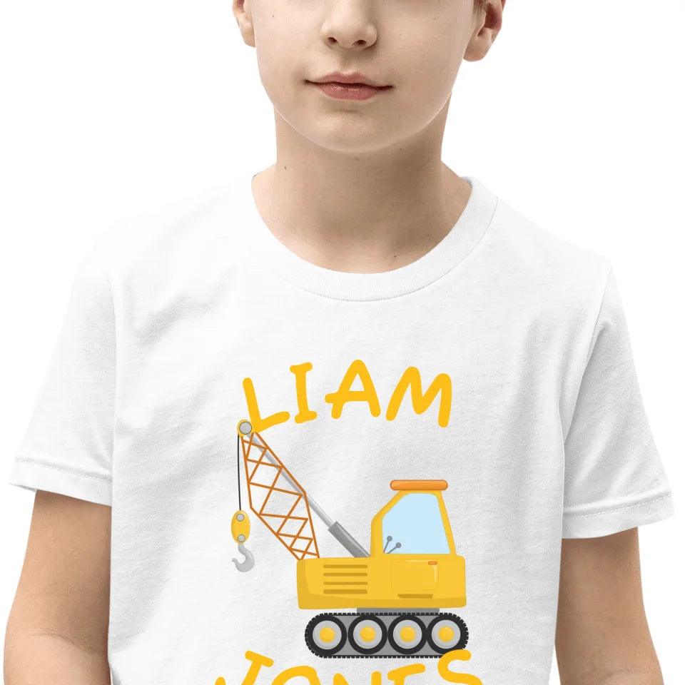 Custom Yellow Construction Trucks T-Shirt - ART-TSH159 - ARTFULANE