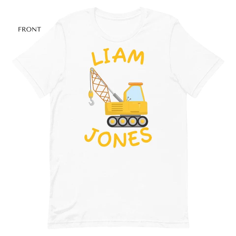 Custom Yellow Construction Trucks T-Shirt - ART-TSH159 - ARTFULANE