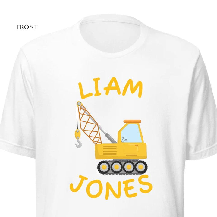 Custom Yellow Construction Trucks T-Shirt - ART-TSH159 - ARTFULANE