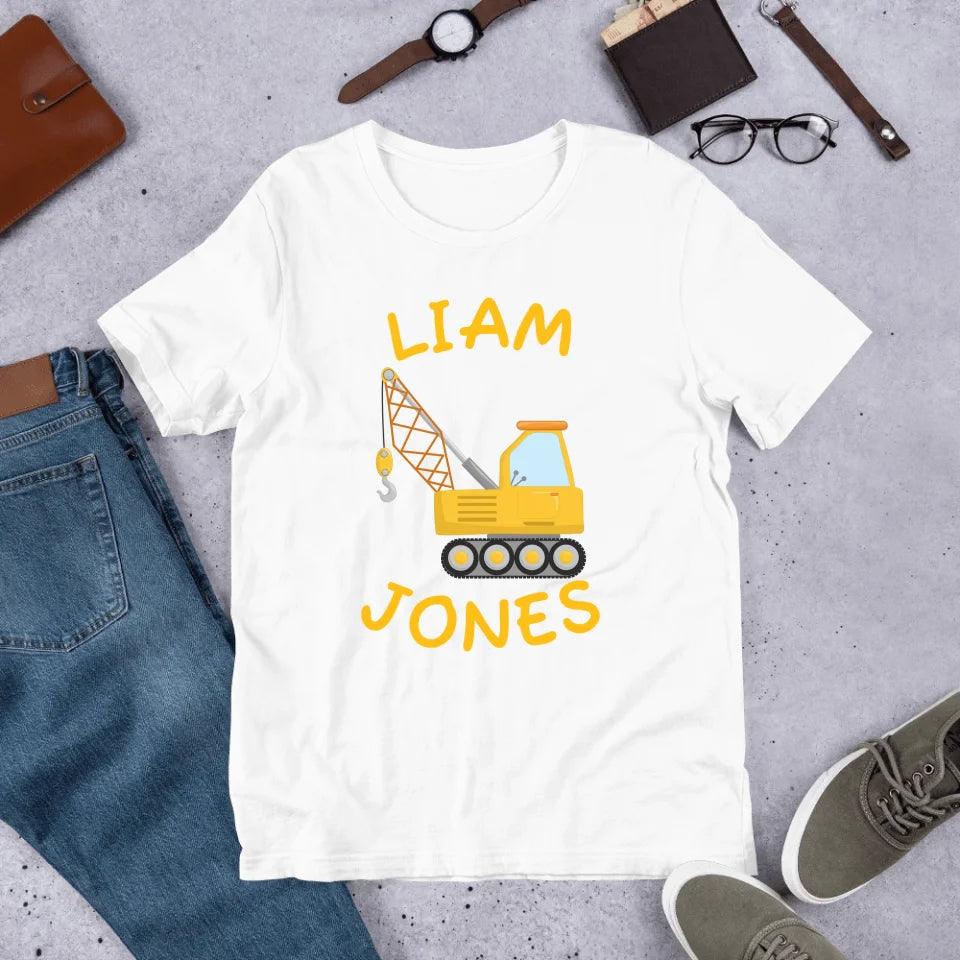 Custom Yellow Construction Trucks T-Shirt - ART-TSH159 - ARTFULANE