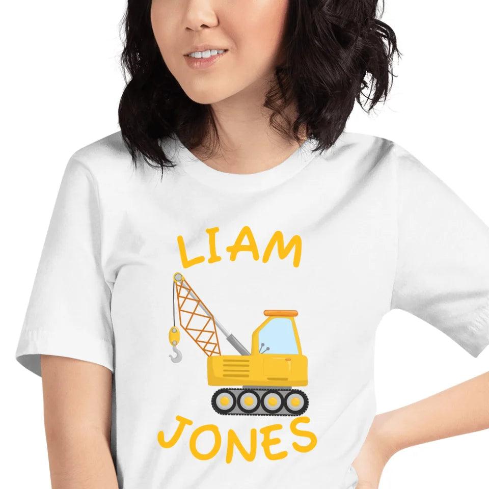 Custom Yellow Construction Trucks T-Shirt - ART-TSH159 - ARTFULANE