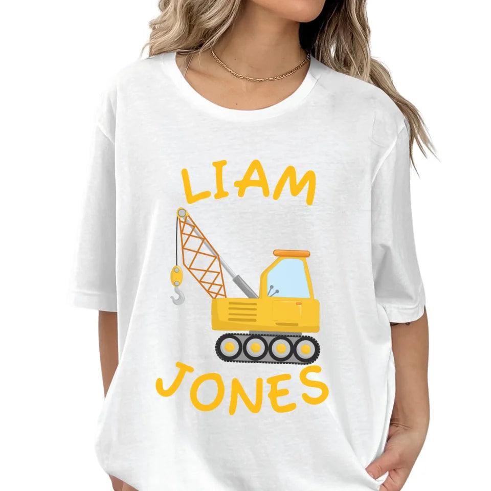 Custom Yellow Construction Trucks T-Shirt - ART-TSH159 - ARTFULANE