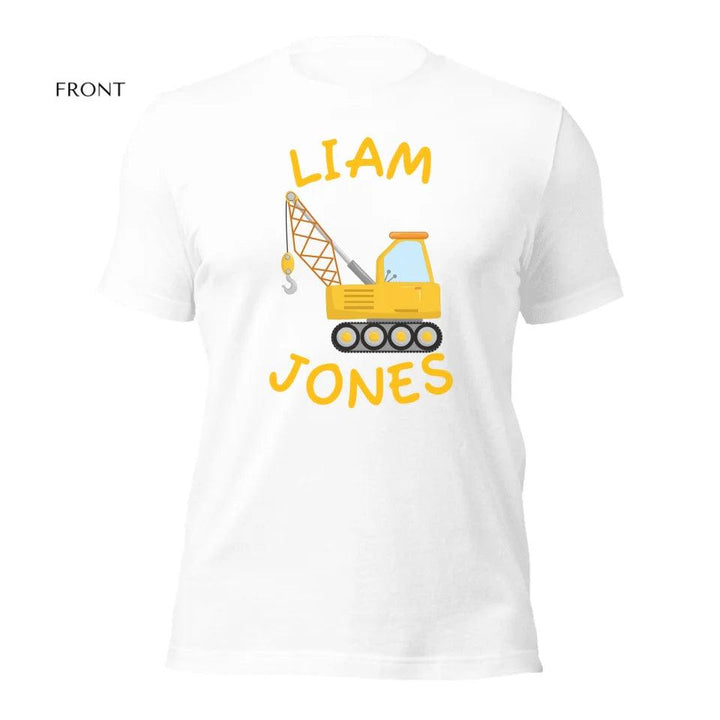 Custom Yellow Construction Trucks T-Shirt - ART-TSH159 - ARTFULANE