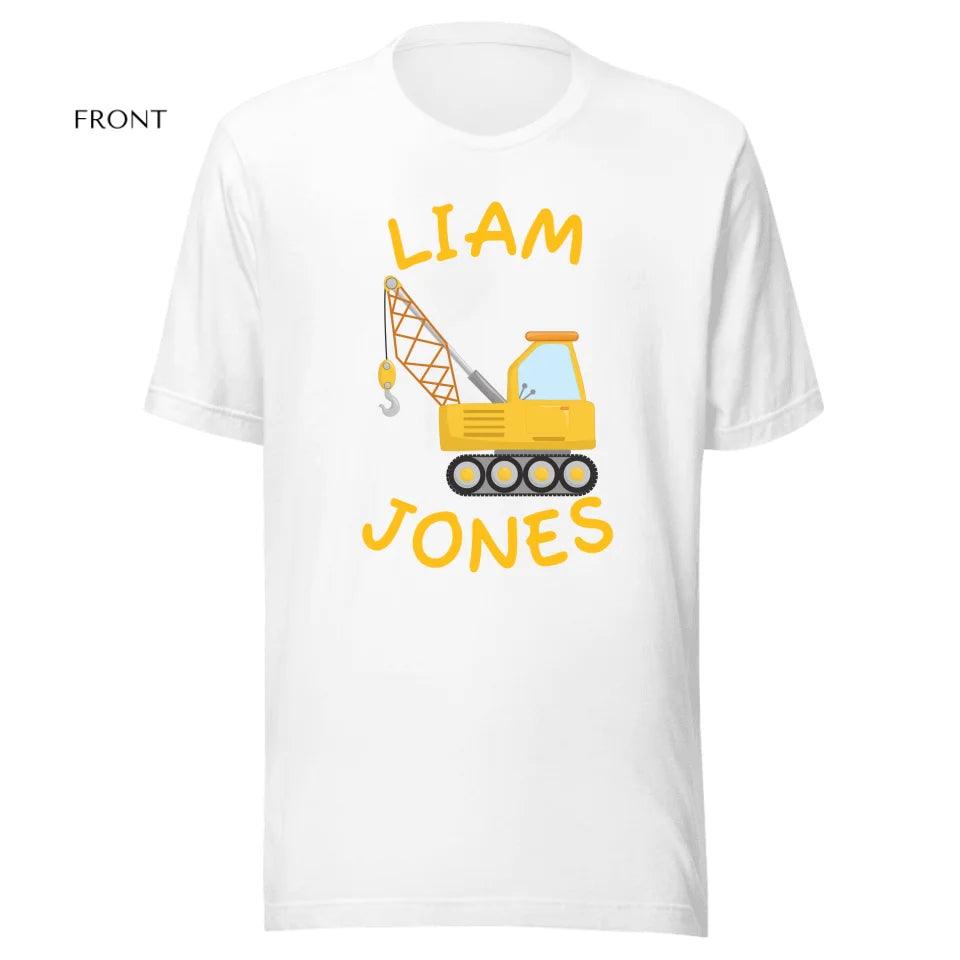 Custom Yellow Construction Trucks T-Shirt - ART-TSH159 - ARTFULANE