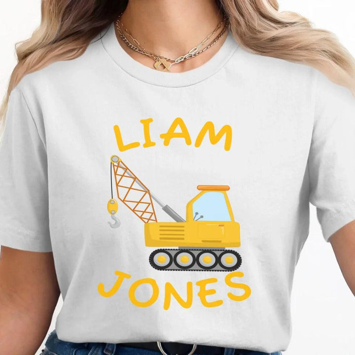 Custom Yellow Construction Trucks T-Shirt - ART-TSH159 - ARTFULANE