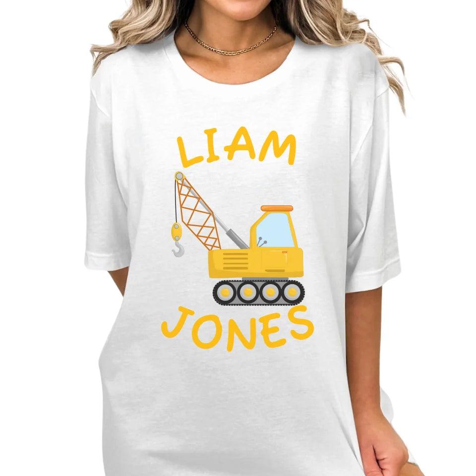 Custom Yellow Construction Trucks T-Shirt - ART-TSH159 - ARTFULANE