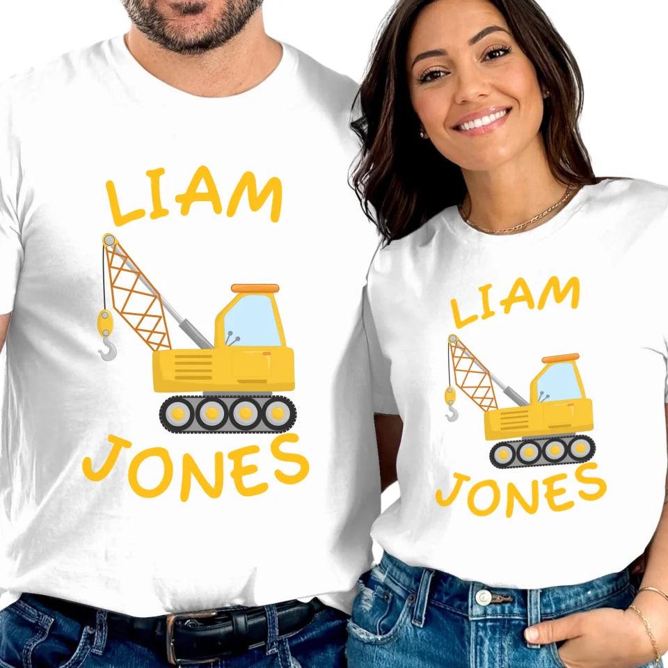 Custom Yellow Construction Trucks T-Shirt - ART-TSH159 - ARTFULANE