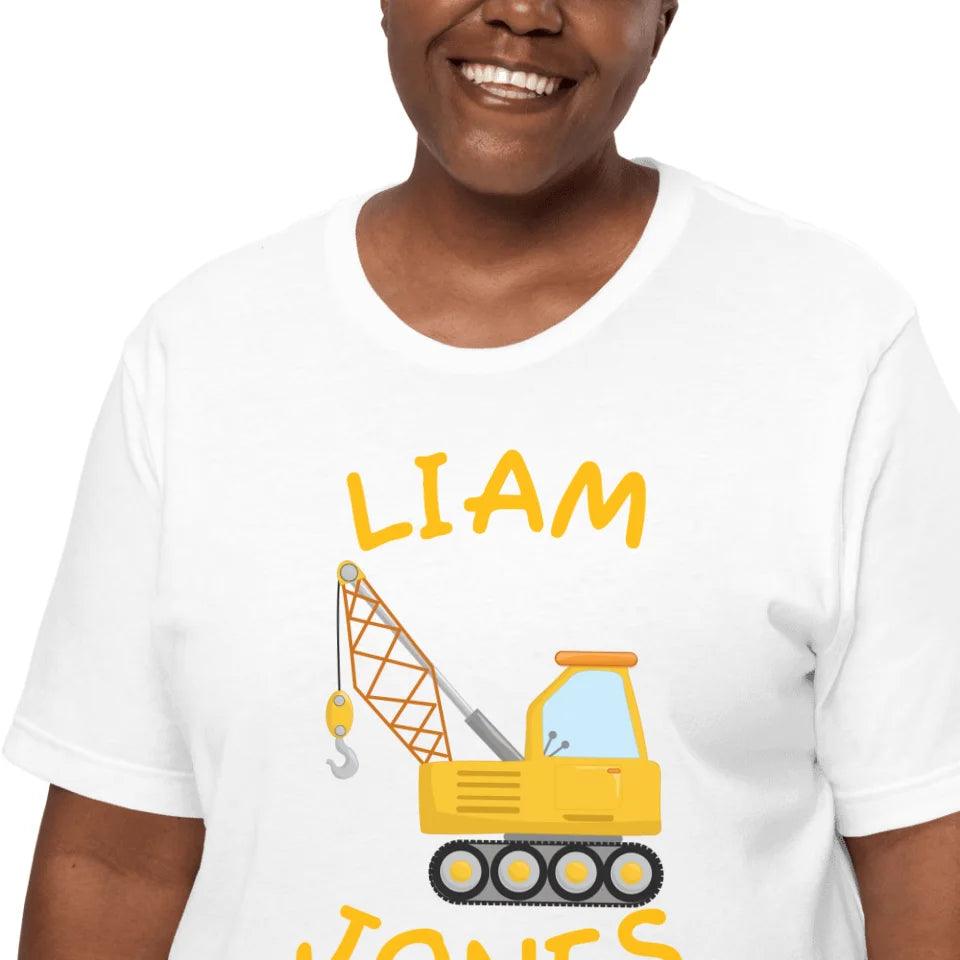 Custom Yellow Construction Trucks T-Shirt - ART-TSH159 - ARTFULANE