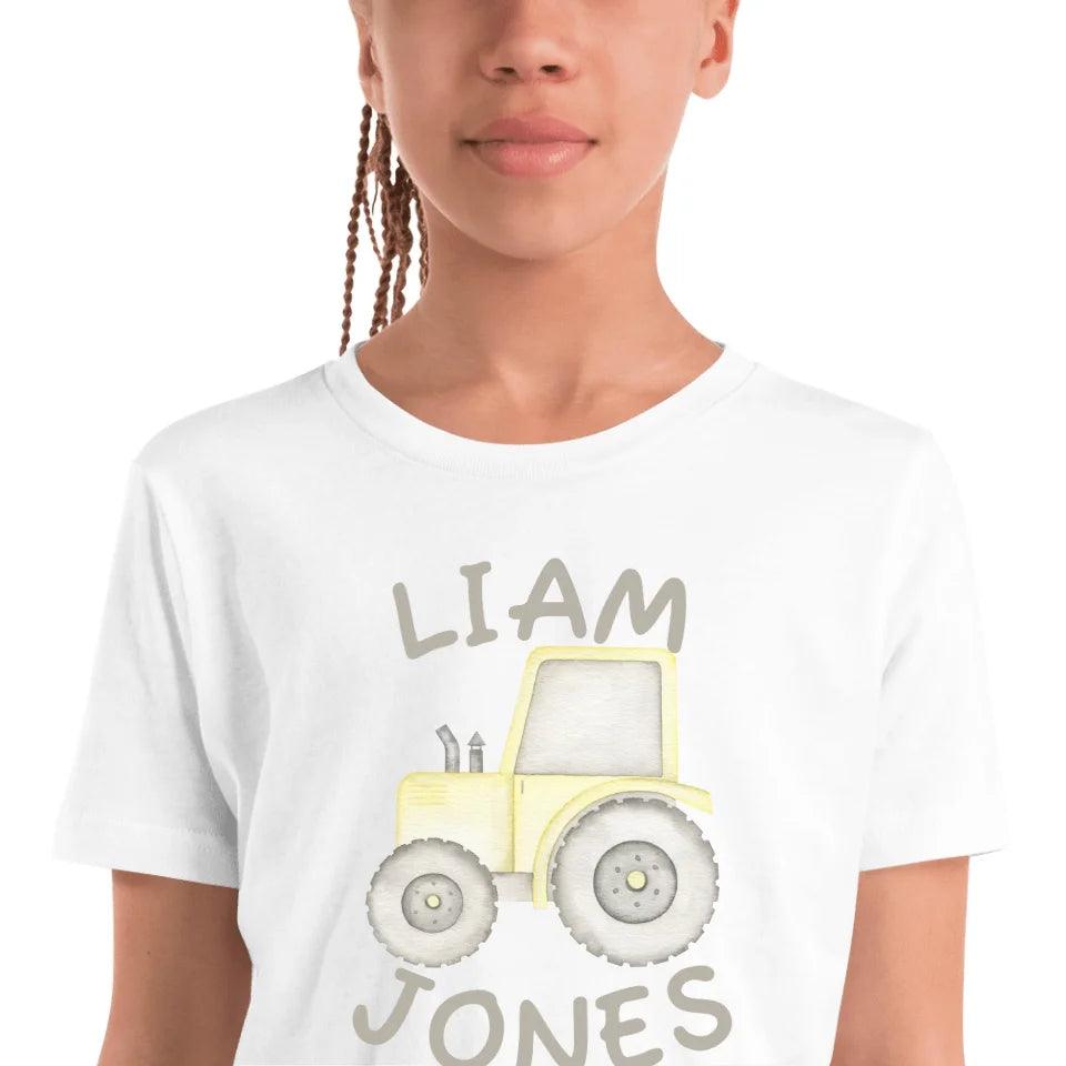 Custom Watercolor Construction Trucks T-Shirt - ART-TSH160 - ARTFULANE