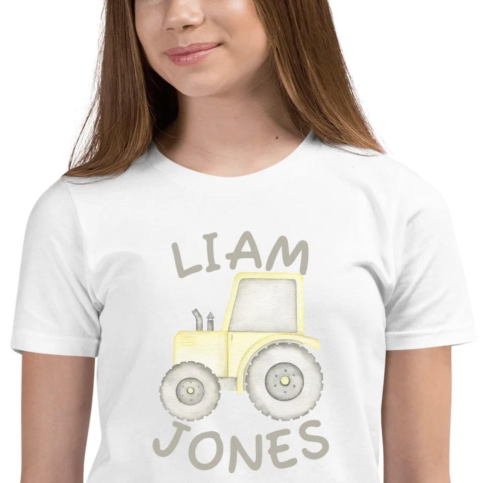 Custom Watercolor Construction Trucks T-Shirt - ART-TSH160 - ARTFULANE