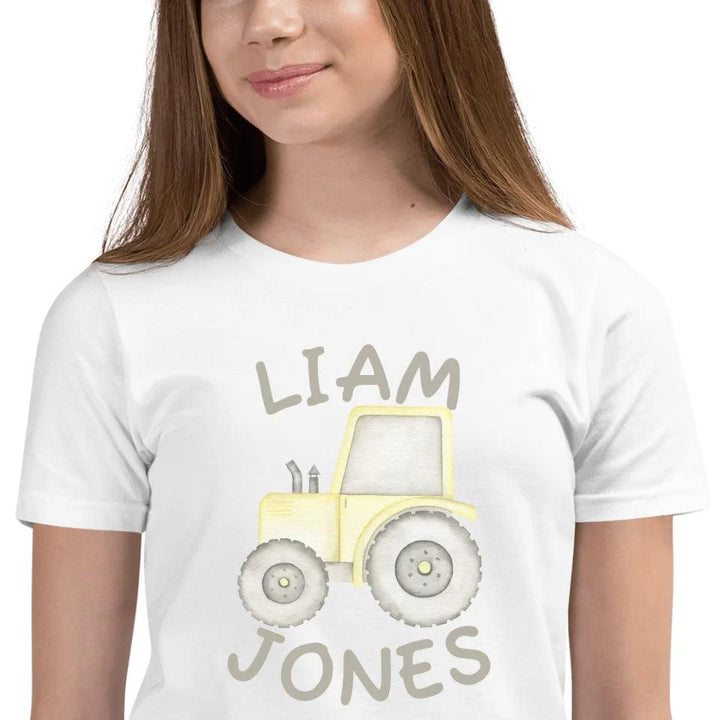 Custom Watercolor Construction Trucks T-Shirt - ART-TSH160 - ARTFULANE