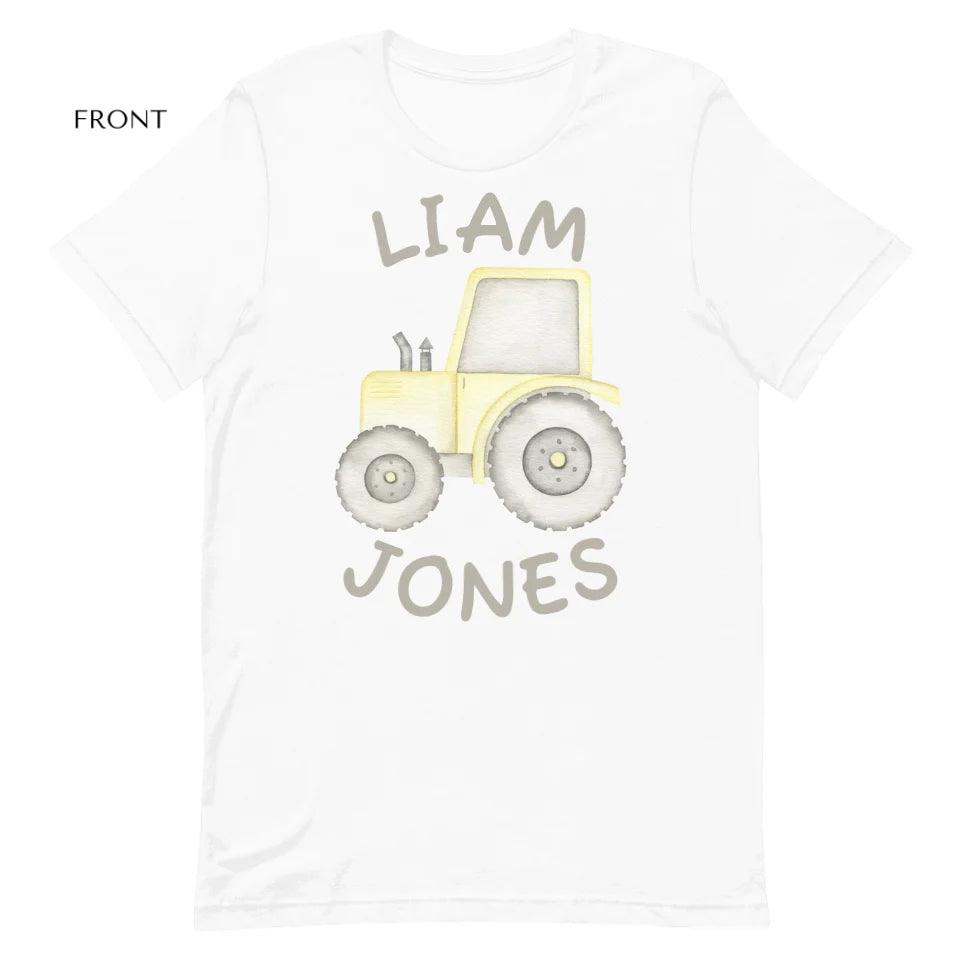 Custom Watercolor Construction Trucks T-Shirt - ART-TSH160 - ARTFULANE