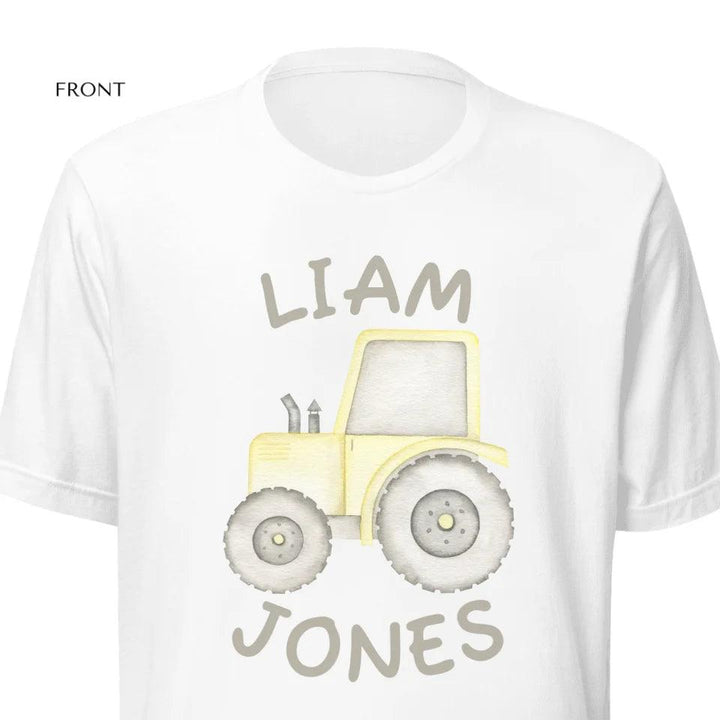 Custom Watercolor Construction Trucks T-Shirt - ART-TSH160 - ARTFULANE