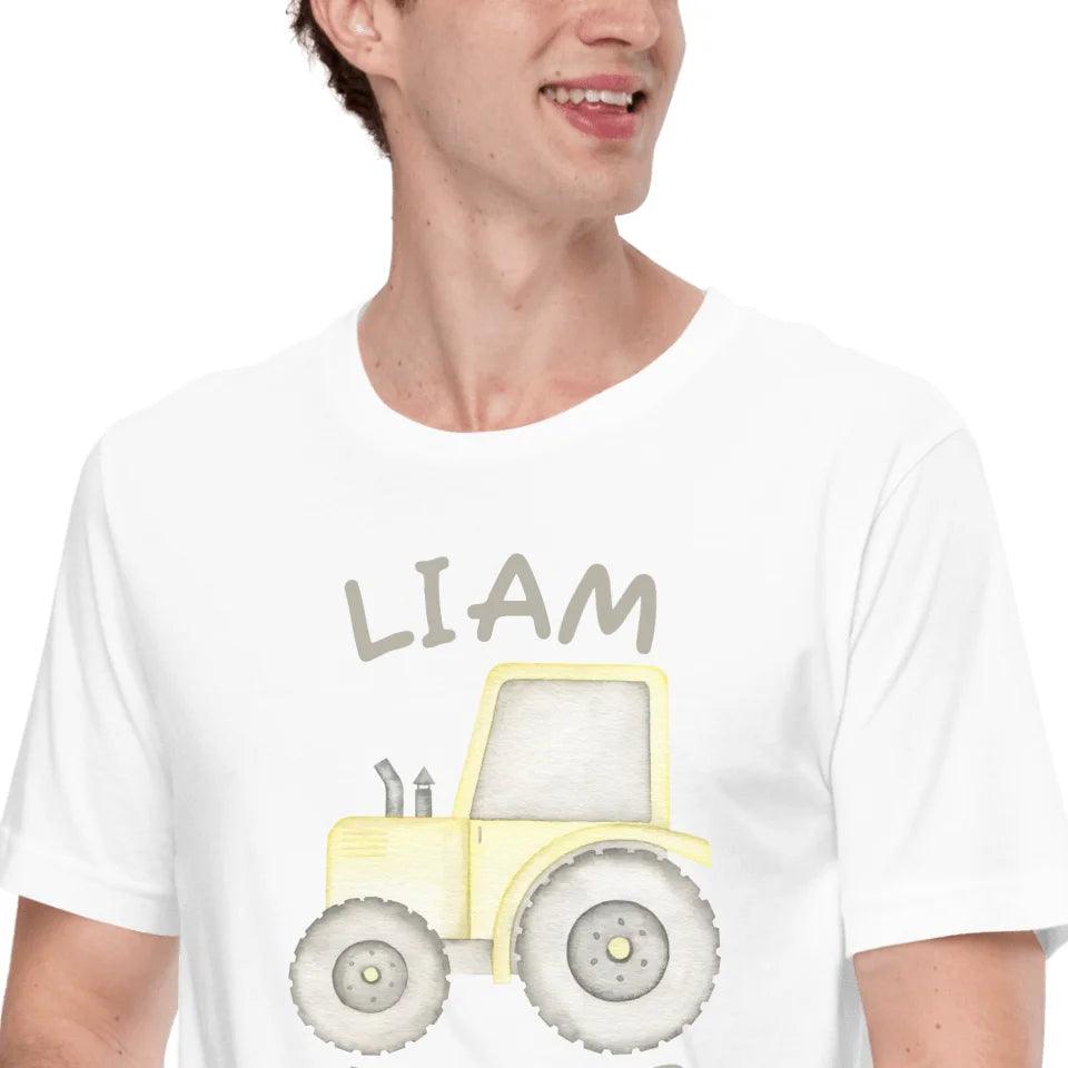 Custom Watercolor Construction Trucks T-Shirt - ART-TSH160 - ARTFULANE